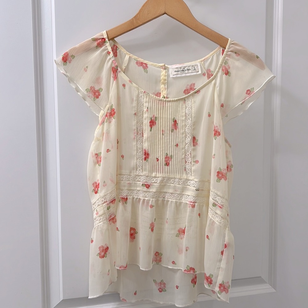 Sheer floral top